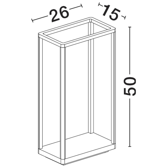 Lampadione per esterni geometrico nero moderno led 9w 3000k