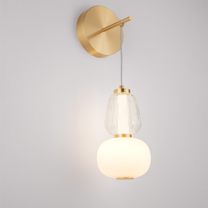 Applique classica oro sfere di vetro led 18w 3000k