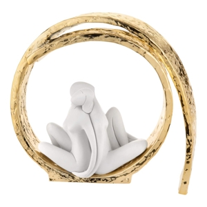 Scultura da tavolo bongelli preziosi coppia vortice d30 oro