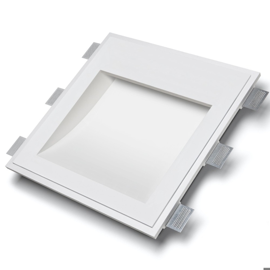 Applique lampada da incasso a parete di gesso led bianco cristaly 16,5w 2700k