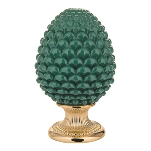 Pigna verde oro da tavolo h35 grande ceramica bongelli preziosi