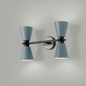 Lampada da parete moderna per interno grigio miloox graal