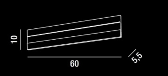 Applique led 30w 3000k design moderna bend perenz illuminazione