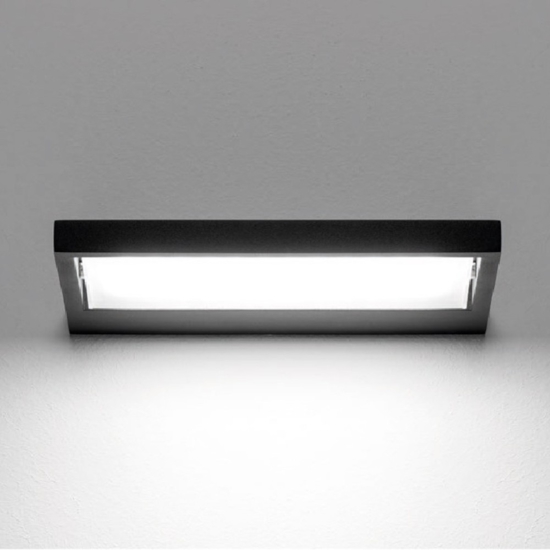 Applique nero led 19w 3000k stilnovo tablet orientabile per soggiorno