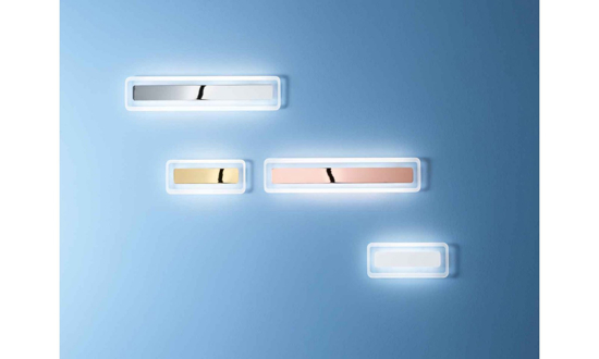 Applique linea light antille cromo moderna led 28w 3000k