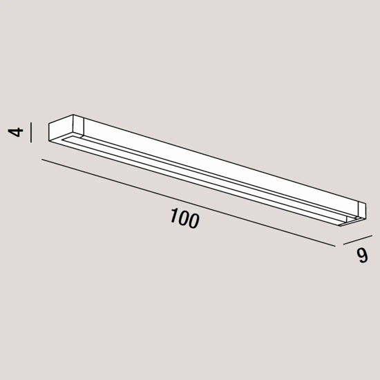 Applique sway perenz led girevole 34w nero cct 3000k 4000k 6000k 100cm moderno