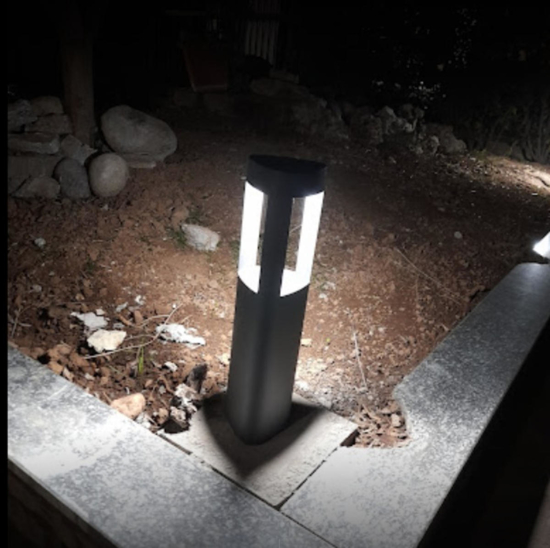 Lampioncino da giardino antracite gea luce janet moderno