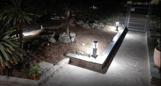 Lampioncino da giardino antracite gea luce janet moderno