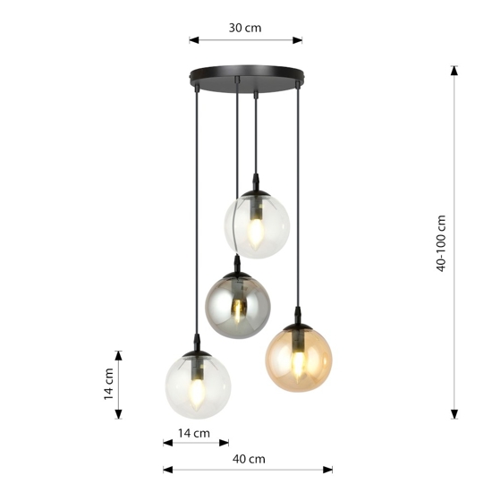 Lampadario a sospensione da soggiorno vetri multicolor