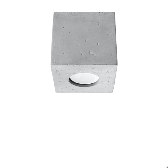 Faretto cubo da soffitto in cemento grigio per interni