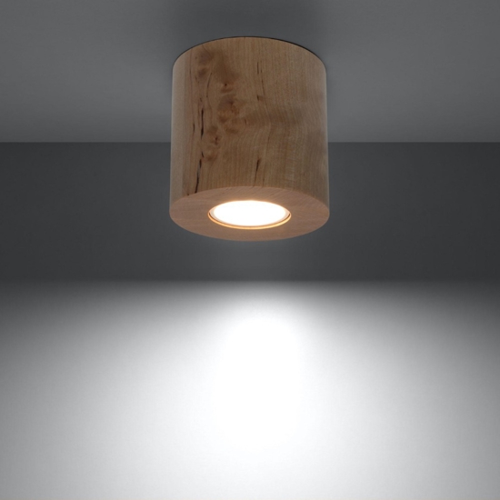 Faretto cilindro di legno da soffitto