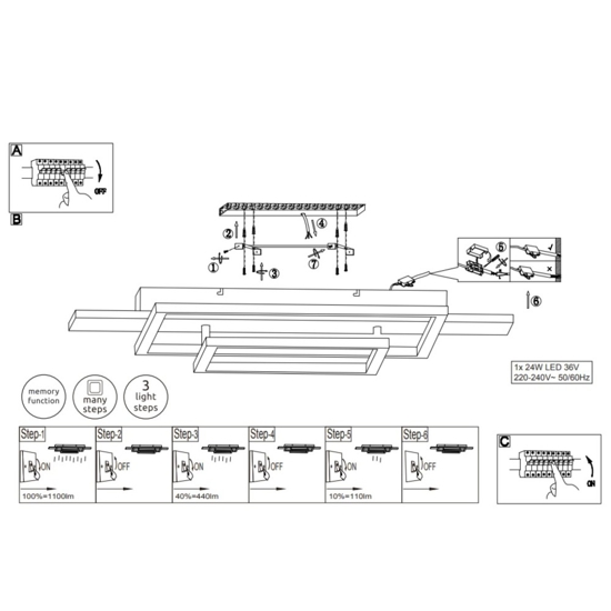 Plafoniera da soffitto di legno per soggiorno led 24w 3000k