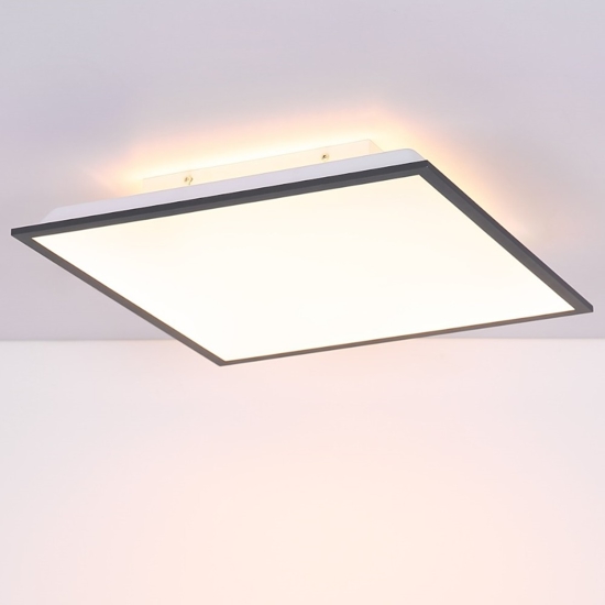 Plafoniera led 36w 3000k 60x60 quadrata antracite