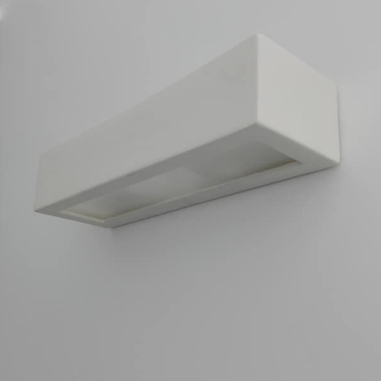 Isyluce applique in gesso bianco moderno rettangolare