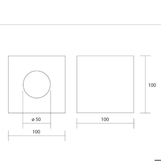 Isyluce faretto da soffitto cubo di gesso bianco