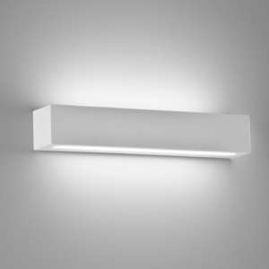 Isyluce applique rettangolare gesso bianco led 30w 3000k