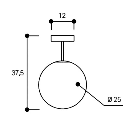 Plafoniera moderna per ingresso sfera 25cm jugen miloox