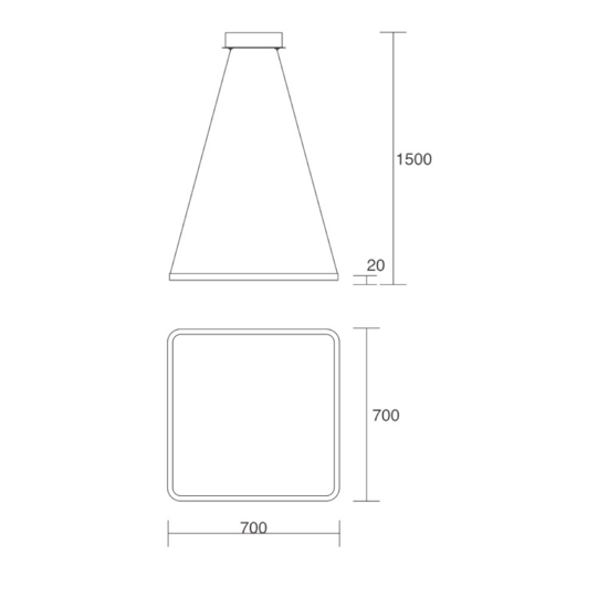 Lampadario a led 33w design moderno bianco affralux aluring