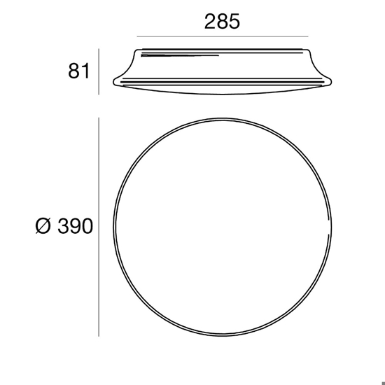 Plafoniera da bagno linea light mywhite 3000k luce diffusa ip65