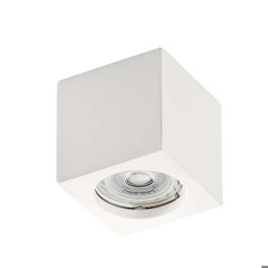 Faretto da soffitto cubo bianco gesso quadrato isyluce