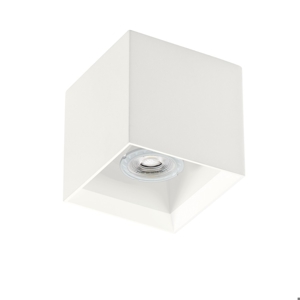 Cubo faretto sporgente quadrato da soffitto in gesso bianco