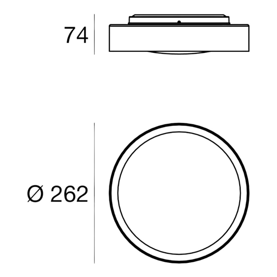 Plafoniera linea light crew da soffitto 26cm led 3000k bicolore bianco rame