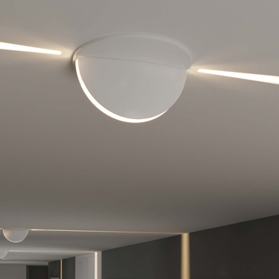 Faretto da incasso  a soffitto bianco tagli di luce 7w 3000k ip54