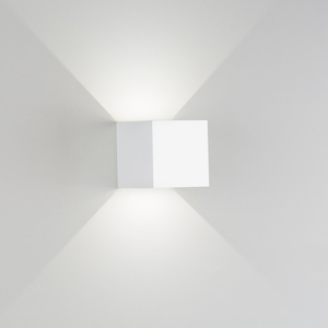 Applique da esterno moderna 6w 4000k cubo bianco isyluce