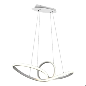 Lampadario bianco per soggiorno design moderno led 27w 4000k dimmerabile