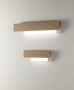 Gea luce doha applique per interni moderna bianco tortora