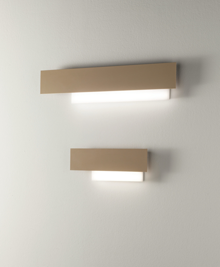 Gea luce doha applique per interni moderna bianco tortora