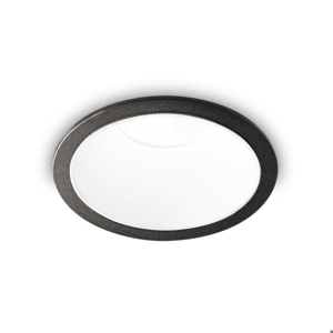 Ideal lux game trim round faretto da incasso  220v 11w 3000k rotondo nero bianco soffitto