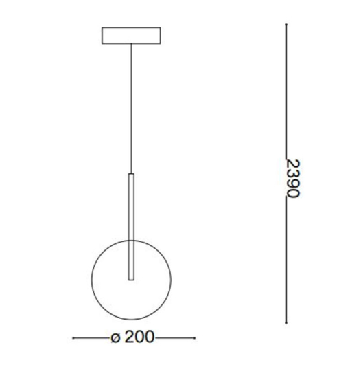 Equinoxe sp1 d20 ottone ideal lux lampada a sospnesione per camera da letto