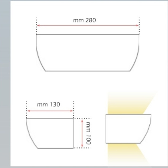 Isyluce applique in gesso bianco 2 verniciabile