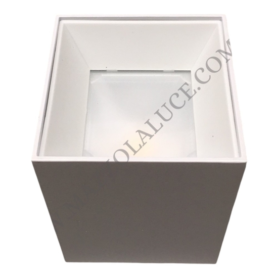 Isyluce faretto cubo led 12w 4000k luce da soffitto bianco