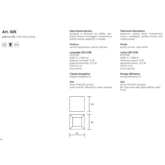 Isyluce faretto led da soffitto cubo 12w 3000k bianco