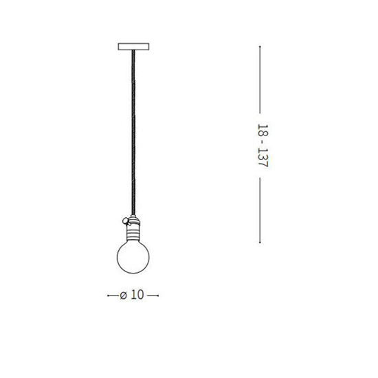 Ideal lux doc sp1 lampada a sospensione ottone