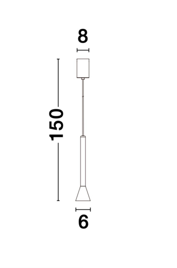 Lampada moderna grigio per isola penisola cucina led 6w 3000k fp