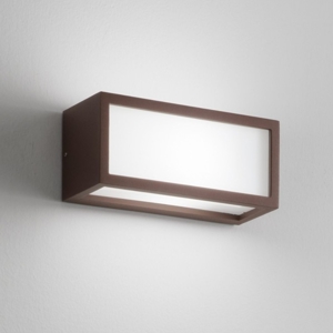 Applique da esterno corten rettangolare isyluce deco