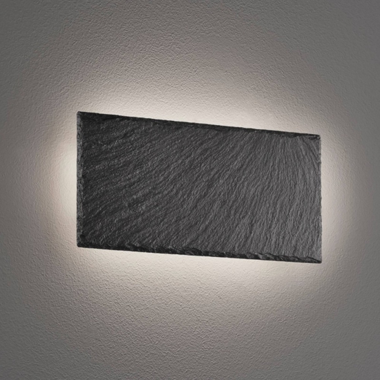 Applique di ardesia led 9w 3000k dimmerabile antracite