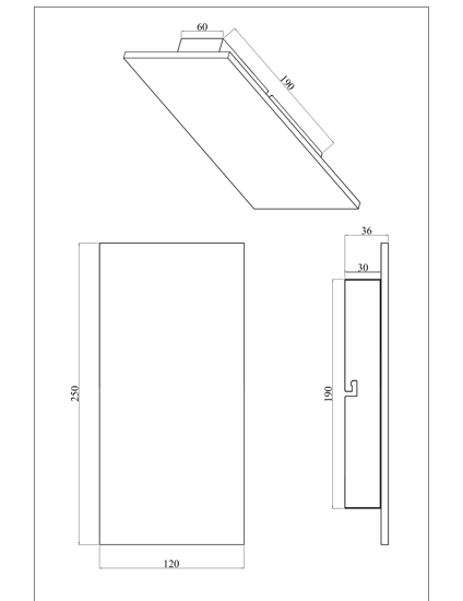 Applique di ardesia led 9w 3000k dimmerabile antracite