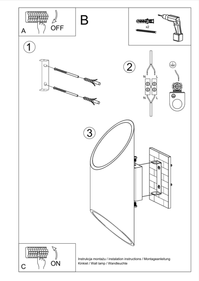 Applique da interno per pareti bianco moderna