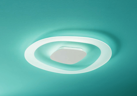 Linea light antigua plafoniera led 56w 3000k design moderna vetro