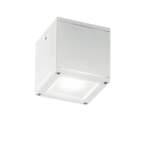 Faretto per esterni led da soffitto cubo bianco