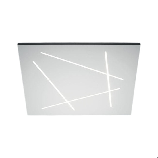 Plafoniera led 42w 4000k quadrata bianca moderna vivida flat 45cm