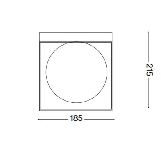 Lingotto pl1 ideal lux plafoniera moderna quadrata cubo nero e oro boccia vetro