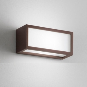 Applique da esterno led 18w 3000k marrone corten isyluce deco