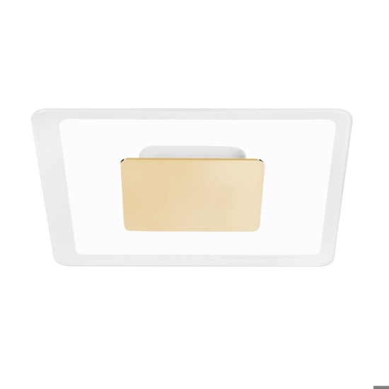 Aruba linea light plafoniera da soffitto led 3000k metallo oro quadrata