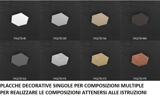 Plafoniera led hexagon toplight 2 luci con piasta in metallo grigio da ingresso