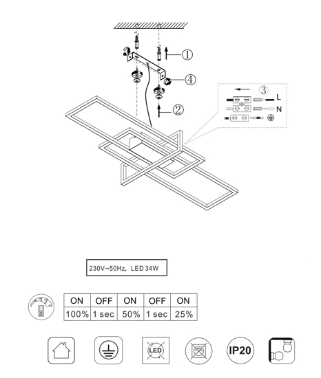 Plafoniera oro led 3000k dimmerabile moderna design per soggiorno